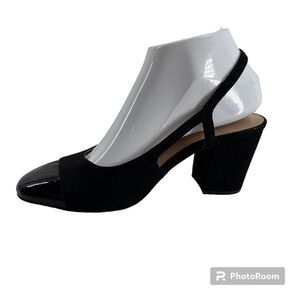 Kelly & Katie Templar Black Sling Back Block Heels Size  7